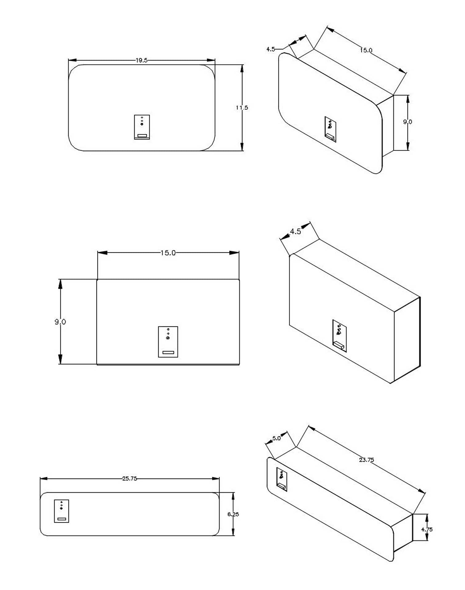 Line Drawing Dimensions